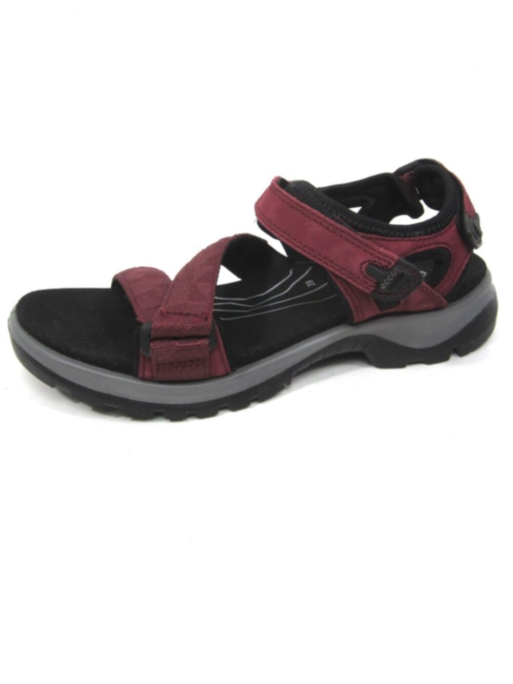 ECCO Size 39 8 8.5 Burgundy Yucatan Coast Sport Sandal Morillo Nubuck
